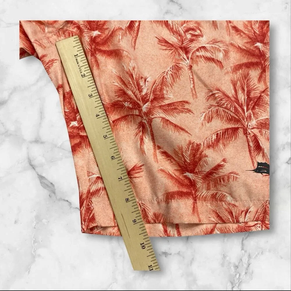 Tommy Bahama Swim Shorts‎ Mens Large  Palm Tree Lined Swimmer Beach Surfer